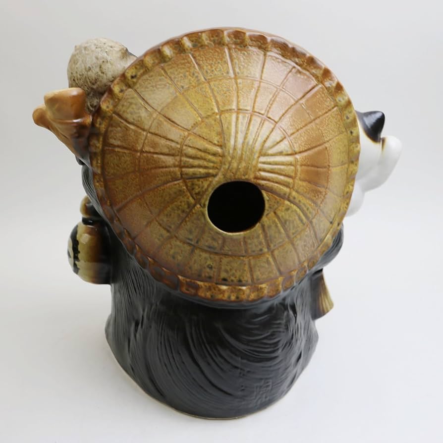 信楽焼　11号ふくろう招き猫付き福狸　タヌキ　狸　たぬき 楽天市場】ふくろう 招き猫付狸 11号 信楽焼 たぬき 陶器 狸