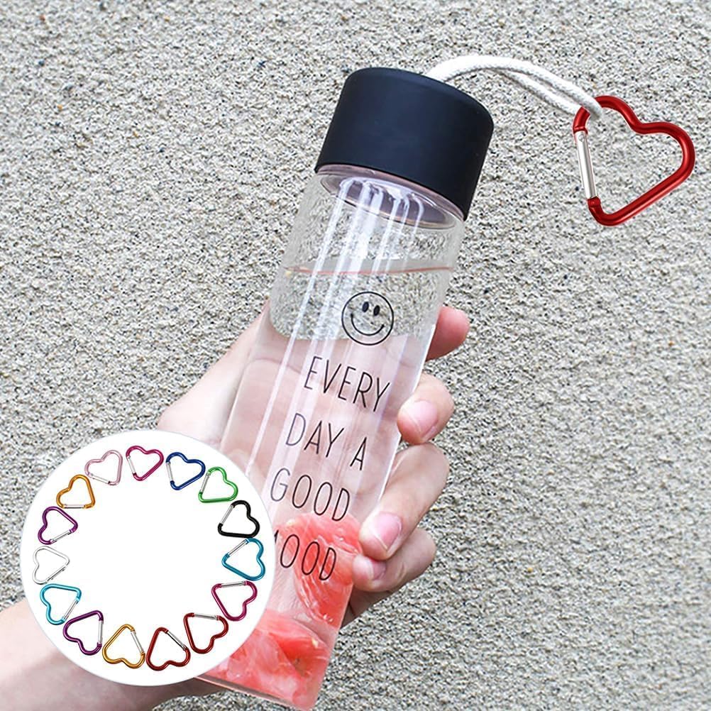 Carabiner Clip, Heart Shaped Climbing Buckle, Aluminum Alloy Heavy Duty Keyring Hook for Camping Fishing Hiking Traveling Aluminum Key Chain Clip Accessories - Image 7