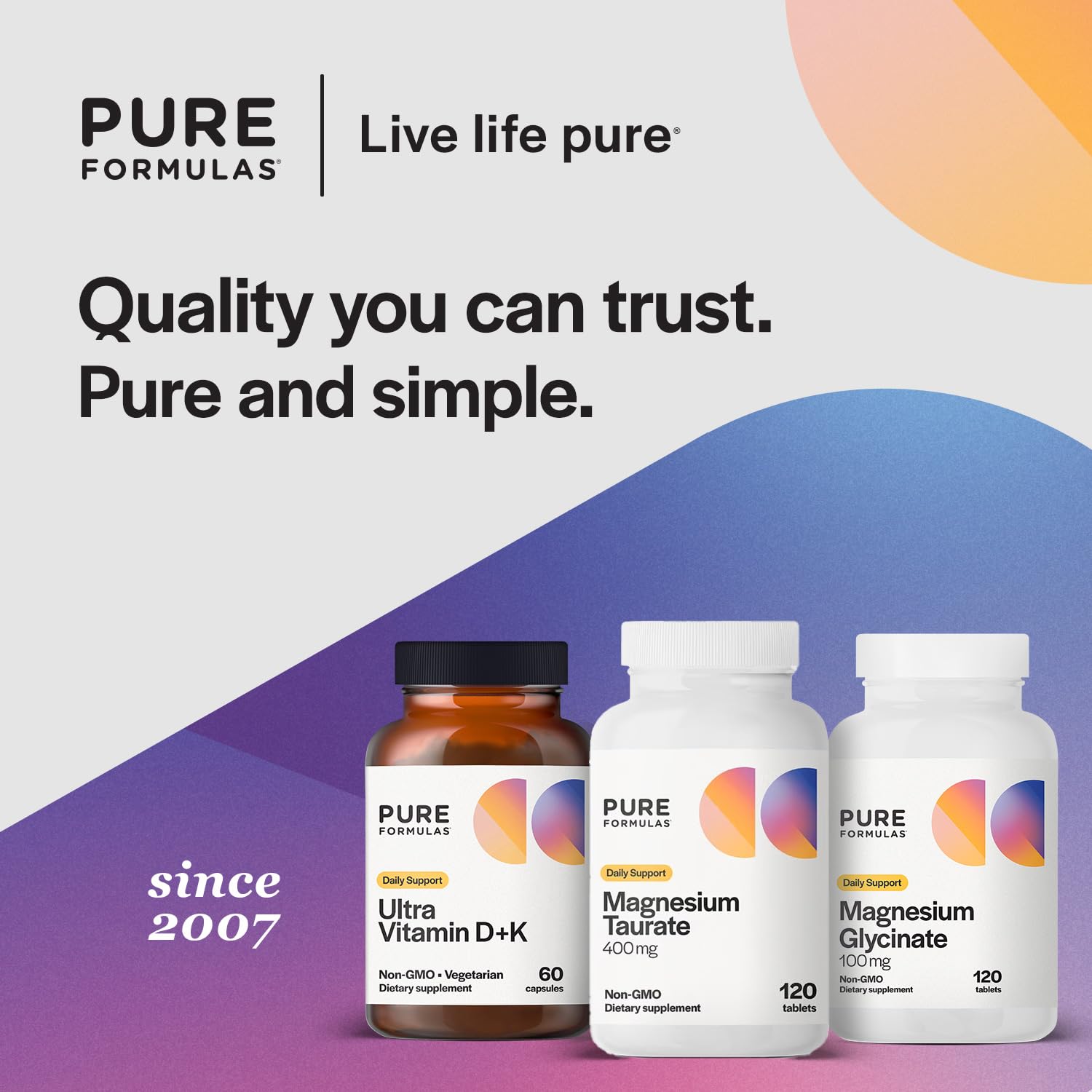 Pure Formulas Magnesium Taurate 400mg - 120 Tablets - Non-GMO Magnesium Supplement for Cardiovascular Health, Muscle Function, and Relaxation - Essential Mineral with Calming Taurine - 1-Month Supply — Amazon image 6