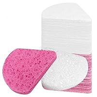 Vista 12 de 60 esponjas faciales para limpieza, esponjas comprimidas faciales, esponjas cosméticas 100% naturales para limpieza facial, mascarilla exfoliante