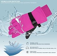 Vista 4 de AMYIPO - Guantes de invierno para niños y niñas, ideales para esquí, nieve, snowboard