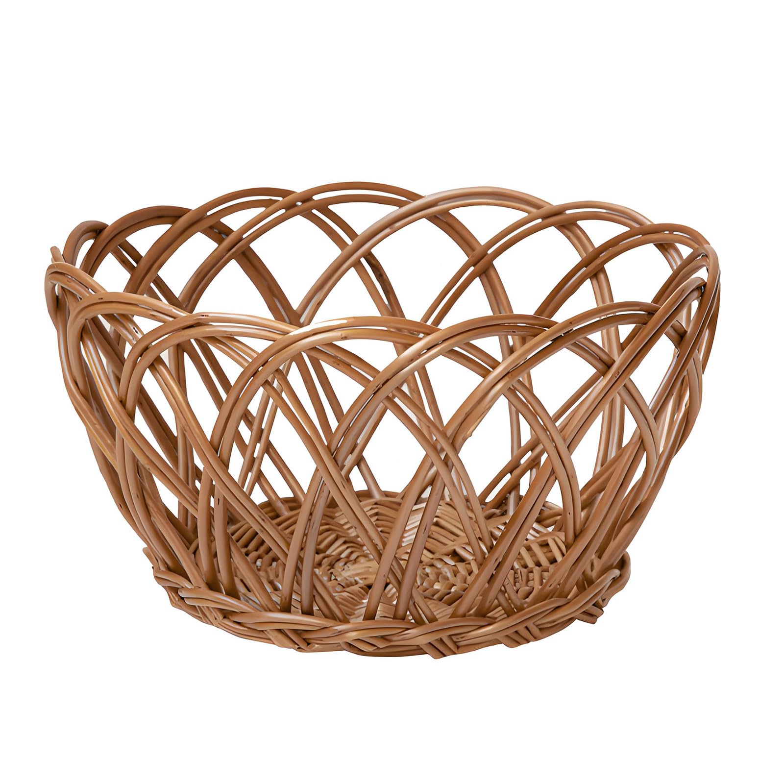 PANGBOER Handwoven Willow Storage Basket Natural Organizers for Home Bedroom Bathroom Clothes Toy Magazines Permanent Flexible Basket