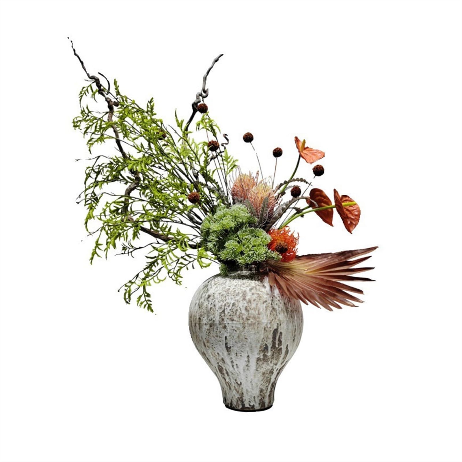 ヴィンテージクラフトフラワーアレンジメント花瓶装飾創造的な装飾品$Qi ヴィンテージクラフトフラワーアレンジメント花瓶装飾創造的な