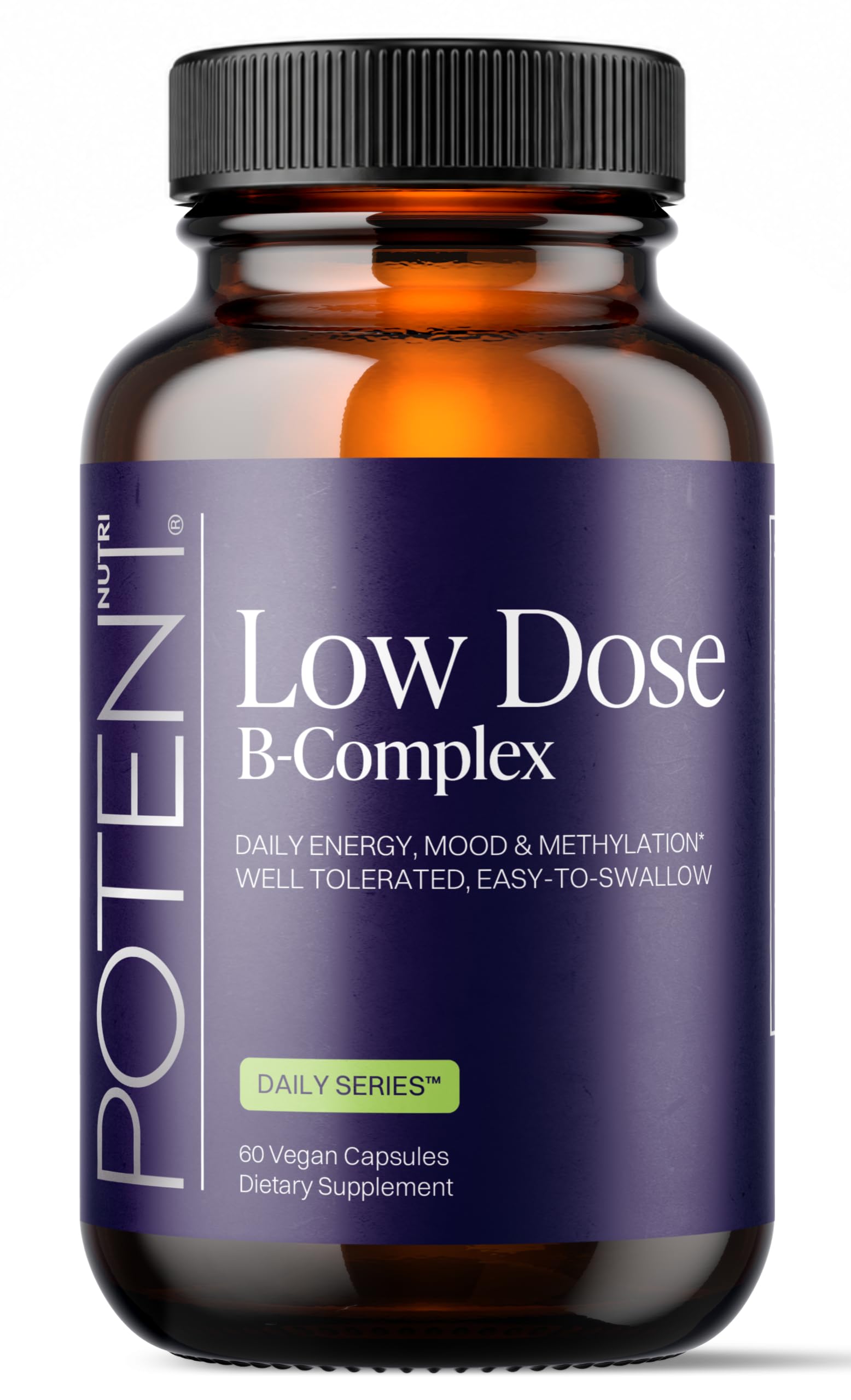Low Dose B-Complex - 60 Capsules - Full Spectrum Daily Support - Well Tolerated, Easy to Swallow - Daily Energy & Wellness Support*