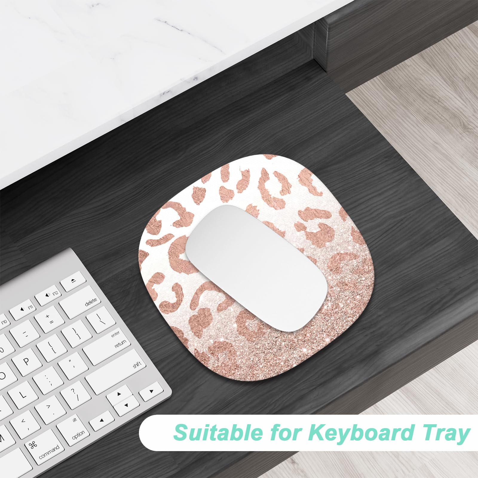 Rimilak Small Mouse Pad 6.5 X 7 Inch, Takes Up Wrist And Mouse Space, Waterproof Compact Mini Mouse Mat For Laptop Computer Wireless Mouse Keyboard Home Office Travel,Grey Black Mable - Buy - View #2