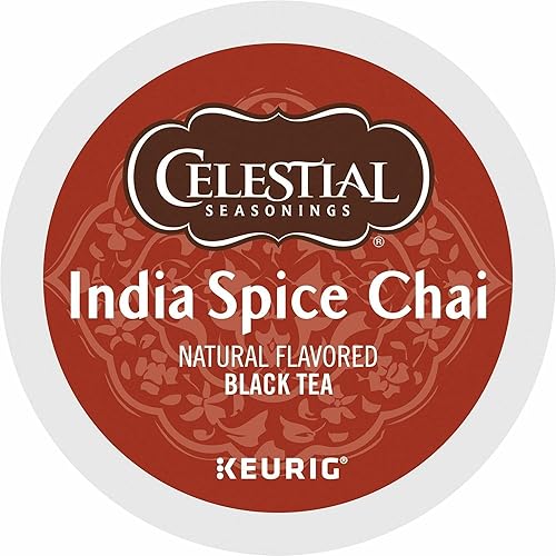 Celestial Seasonings® Cápsulas K-Cup® de una sola porción, té original de India Spice Chai, caja de 24