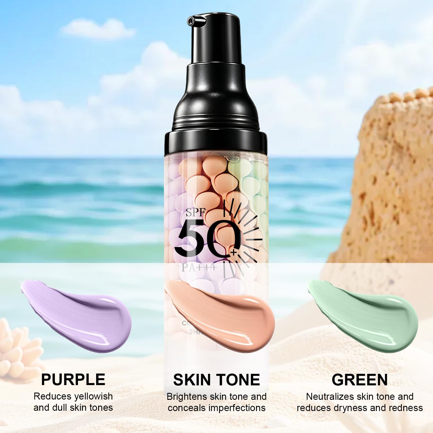3-in-1 Primer: SPF 50 Sunscreen & Makeup Base -3 3-in-1 Primer: SPF 50 Sunscreen & Makeup Base -3