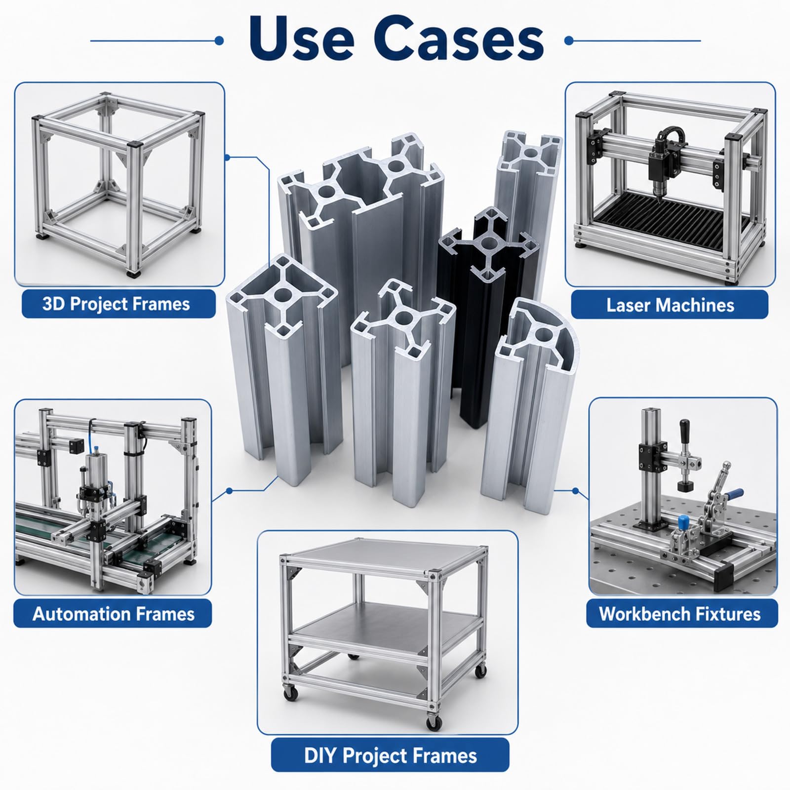 T Typ Systemprofile,Aluminiumprofil Extrusions Eloxierte Linearschiene,Aluminium Alu Profil Eloxiert,Hohe WitterungsbestäNdigkeit,FüR 3D-Drucker DIY CNC-Maschinen Uzw