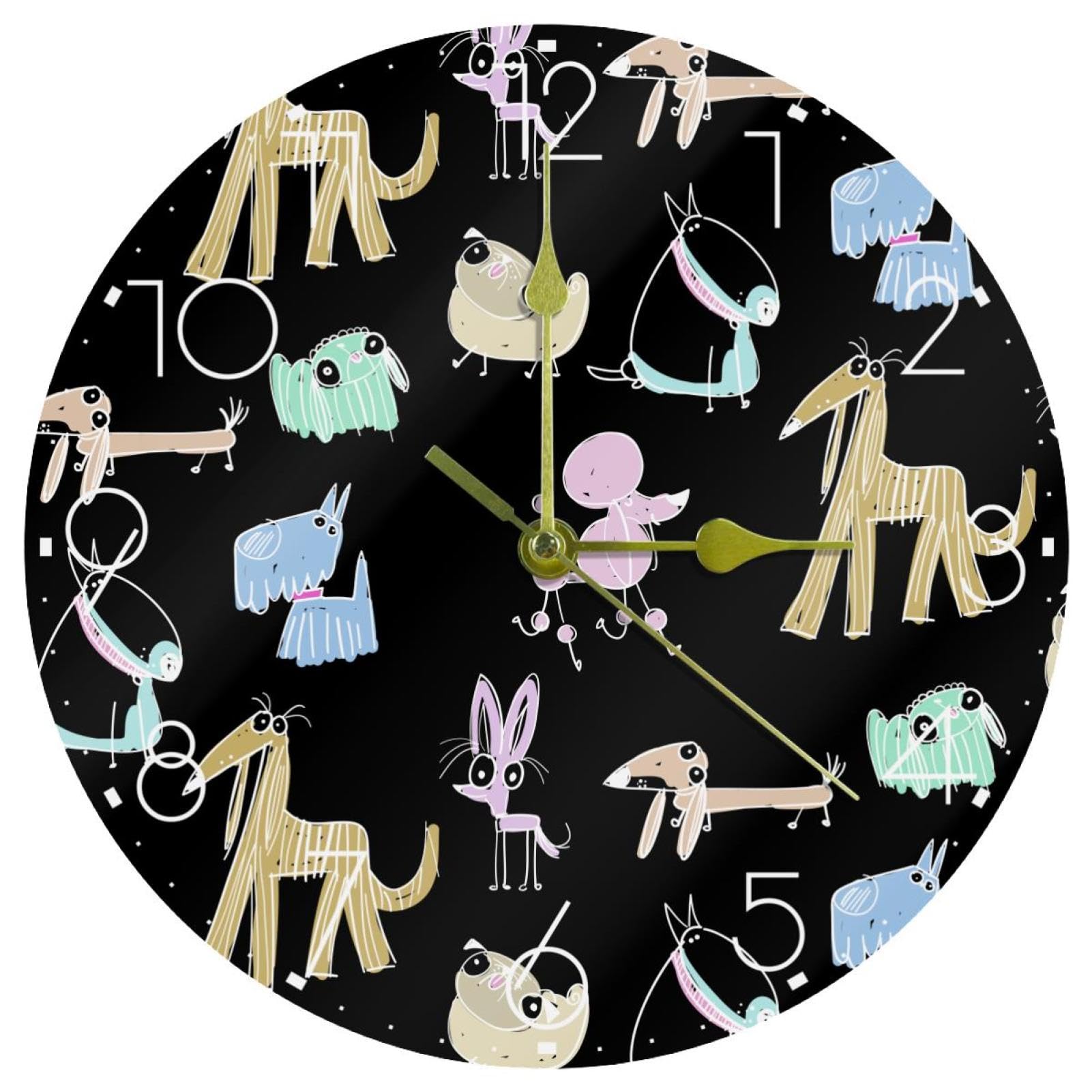 Horloge murale silencieuse design blanc pour salon et cuisine moderne