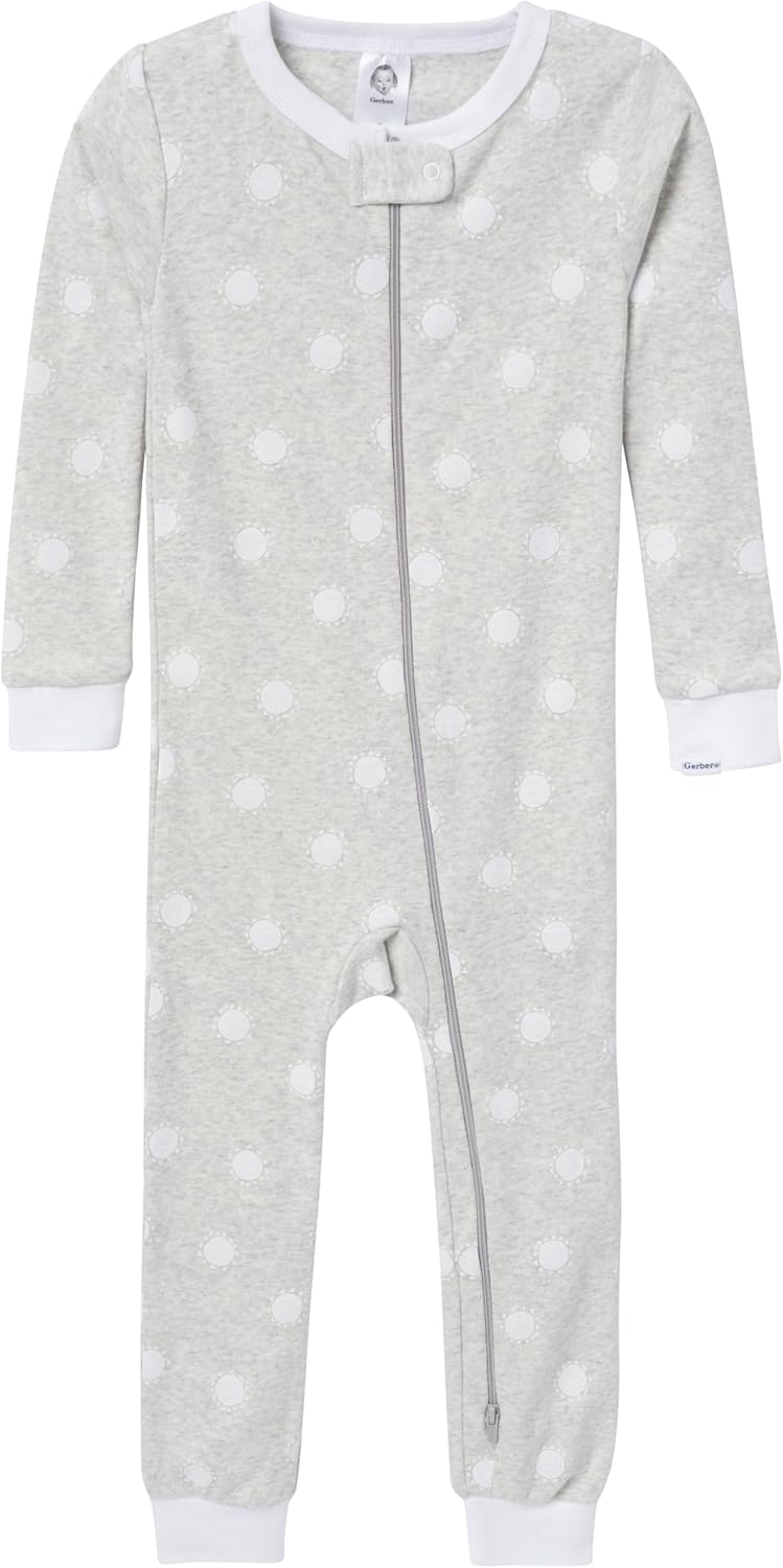 Gerber baby-girls 3-pack Snug Fit Footless One-piece Cotton Pajamas - Image 4