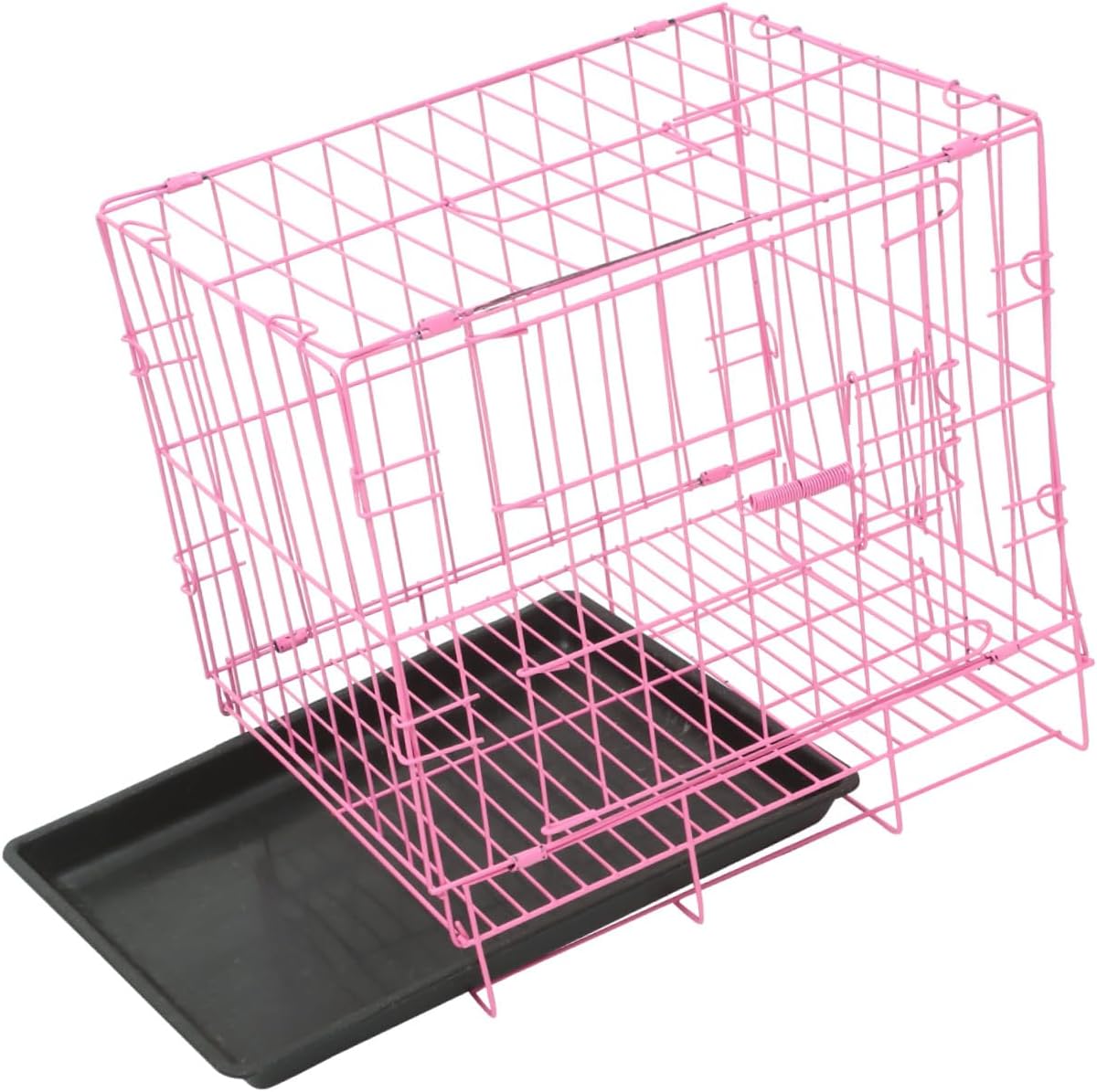 BESPORTBLE Foldable Dog Crate for Medium Small Dogs Steel Pet Cage with Handle Indoor/Outdoor Rabbit