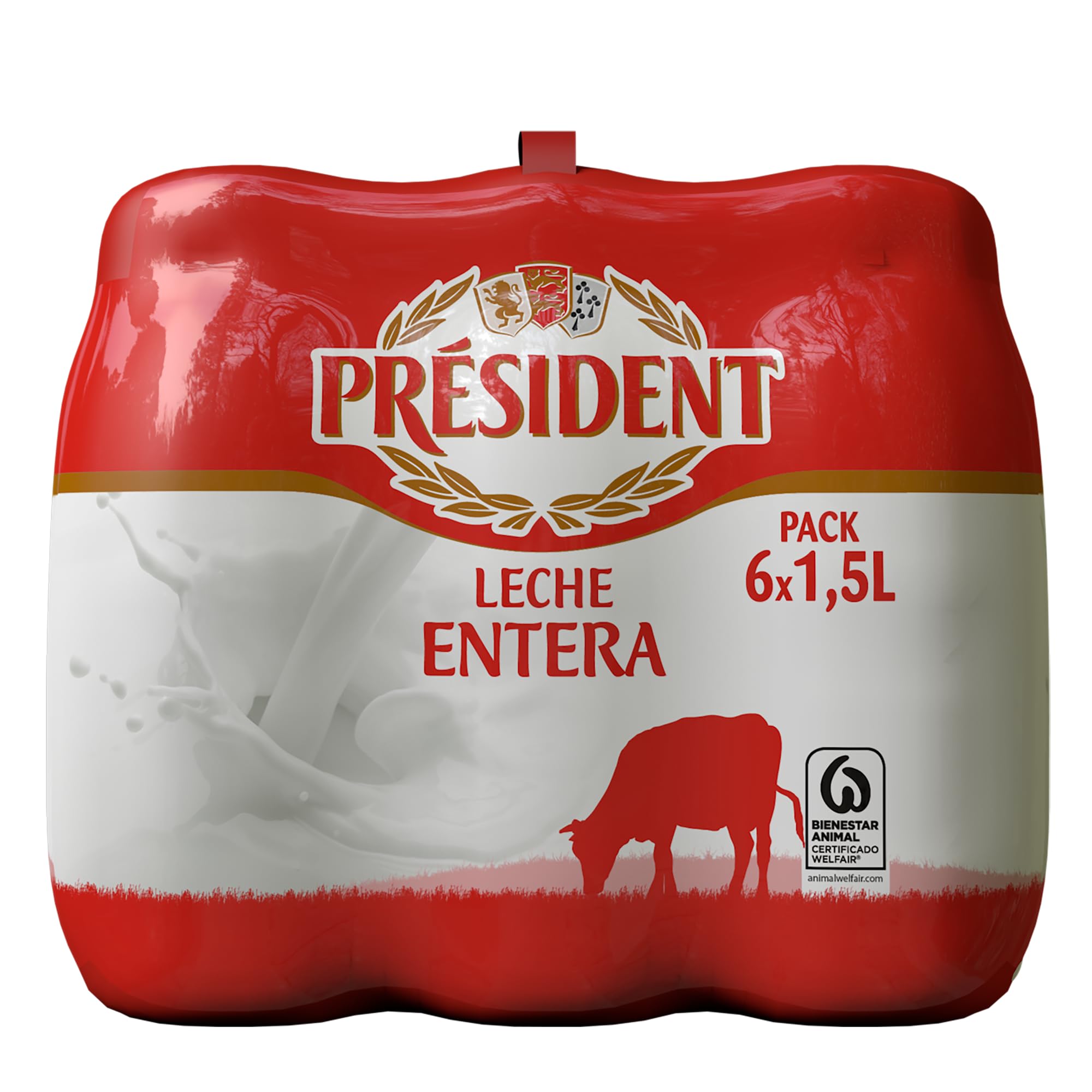 Président Leche Entera Bienestar Animal UHT Pack 6 x 1,5L