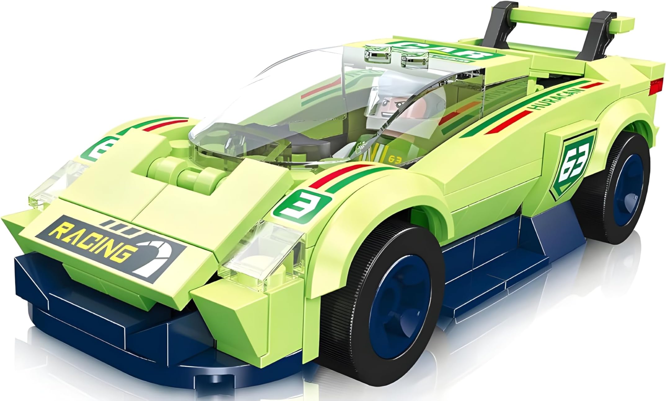 The Ng Art Block Toys 173 Pcs Car Building Blocks Toys Baby Educational Toy Sets Puzzle Building Block 6+ Years Children Activity and Brain Active Game (92300-3)|Multicolor