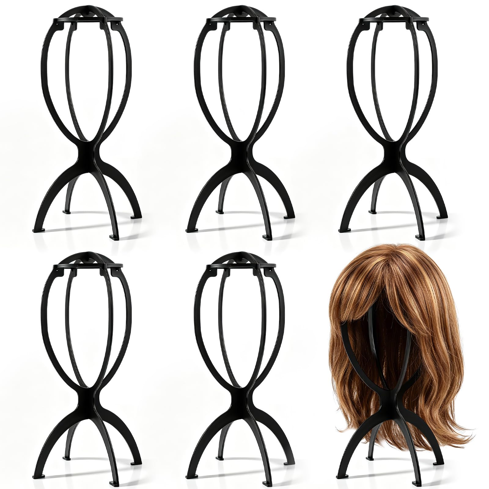 Obeoby Wig Stand - Portable Wig Holder -8