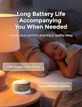 Momcozy Sound Machine for Baby | Portable White Noise Sound Machine for Sleep Rechargeable | 20 Sleep Sounds White Noise Machine with Nursery Night Light | Travel Sleep Sound Machine Battery Based | 20 Soothing Sounds, Portable White Noise Machine for Sleeping, Timer and Memory, Travel Companion & Nursery Must-Have, Green