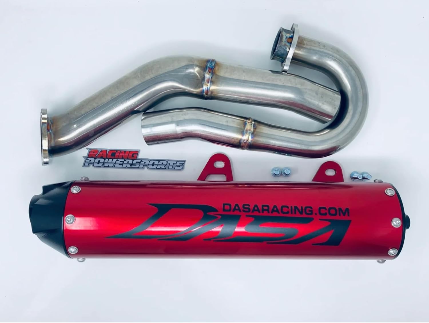 Dasa Exhaust Full System Clasic Edition compatible with Yamaha YFZ450R Red/Black/Black