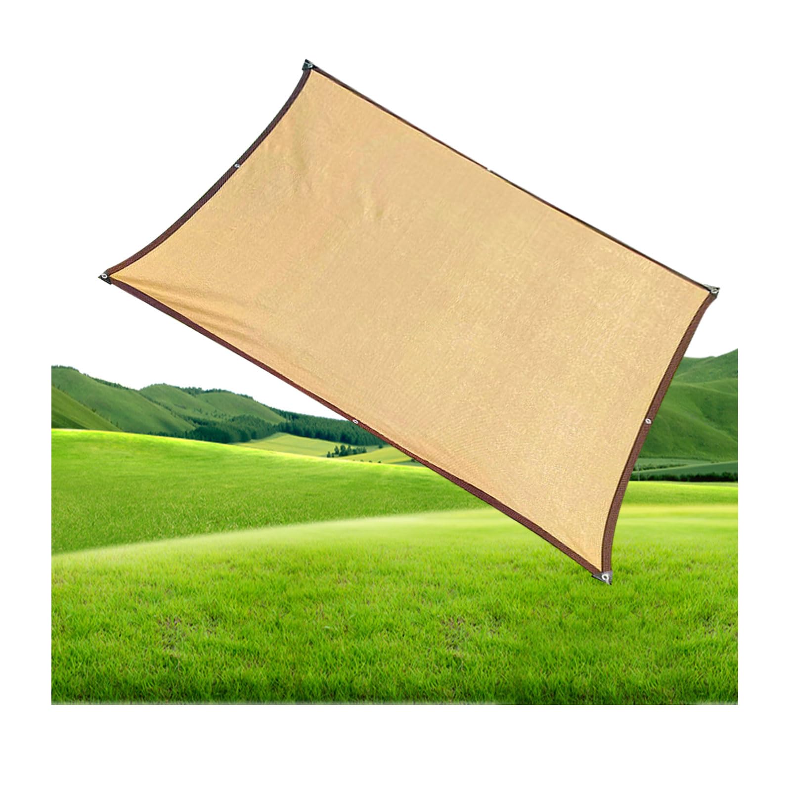 Filet d'ombrage 4x7 m avec oeillets pour protection terrasse et jardin