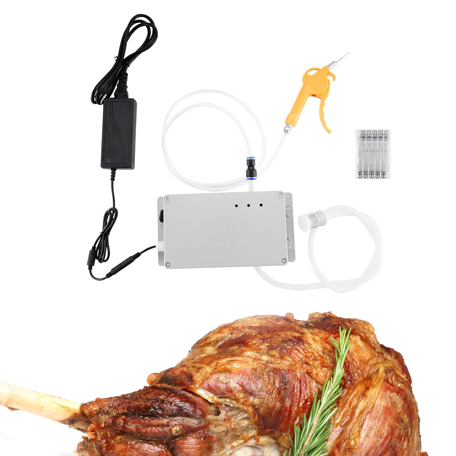Jeringa Para Marinar Carne – Inyector De Adobos Para Pollo, Pavo, Res Y Barbacoa | Color Rojo