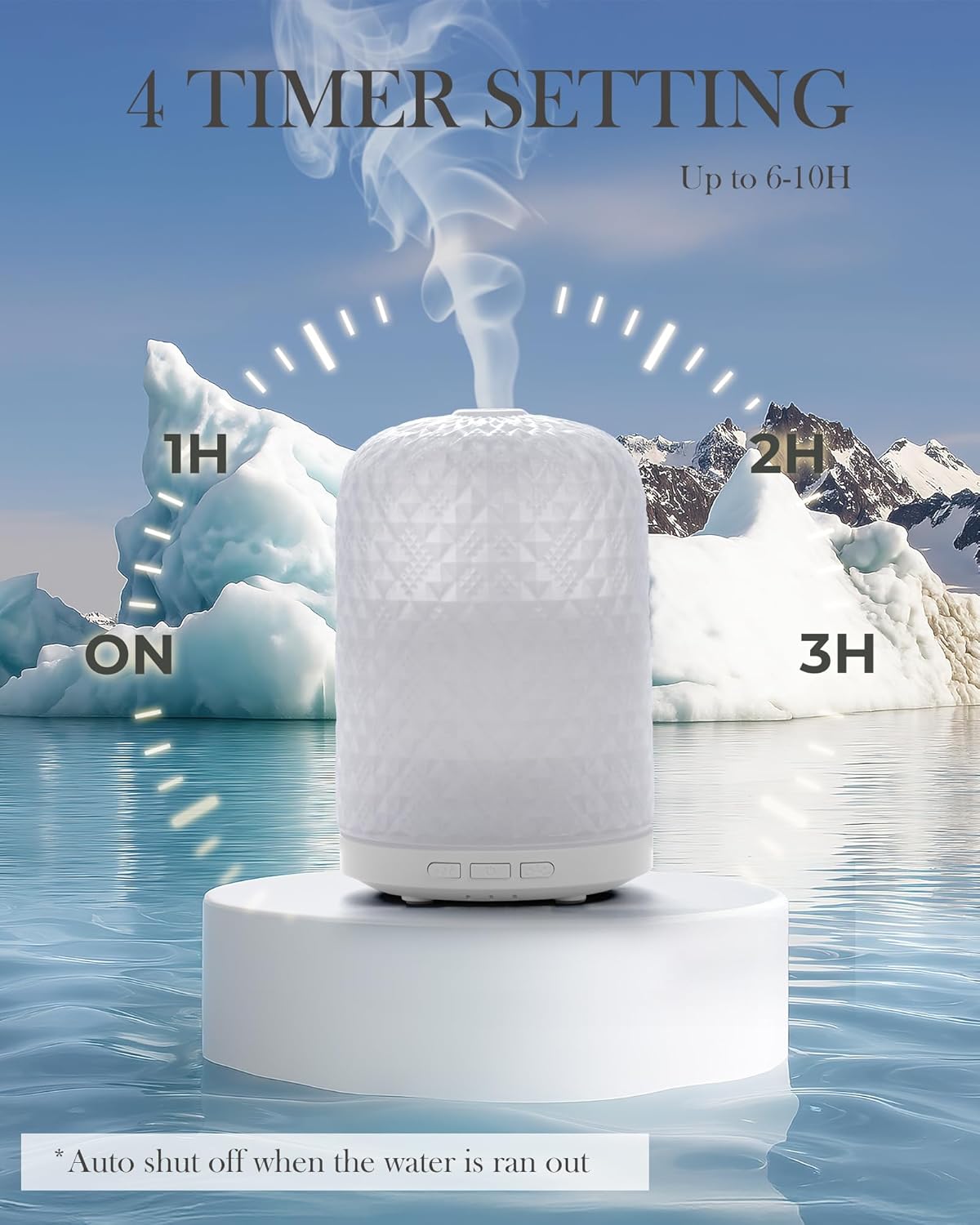 Essential Oil Diffuser – 2.4MHz Ultrasonic Aromatherapy Diffuser, Health Night Light, Timer & Auto Shut-Off, BPA-Free, 120ml Glass Oil Diffuser for Home, Office, Spa, Yoga - Image 6