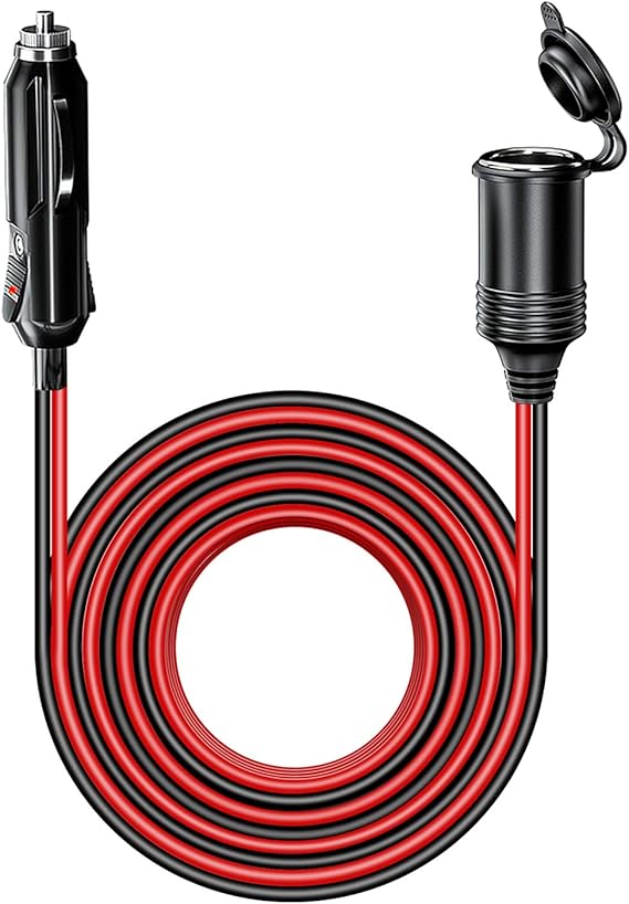 13FT/4m Car Cigarette Lighter Socket Extension Cord Wire Cable 17AWG