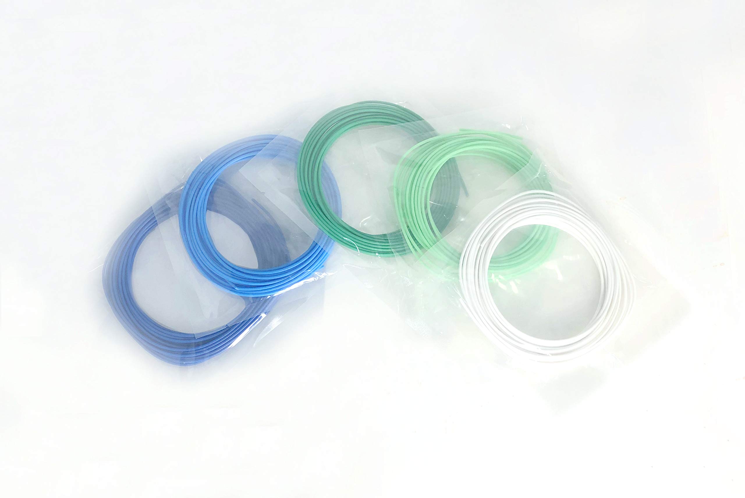 MyFirst Recambio de Filamento, Colores Fríos para 3D Pen Make (Azul, azul claro, verde, verde claro y blanco)