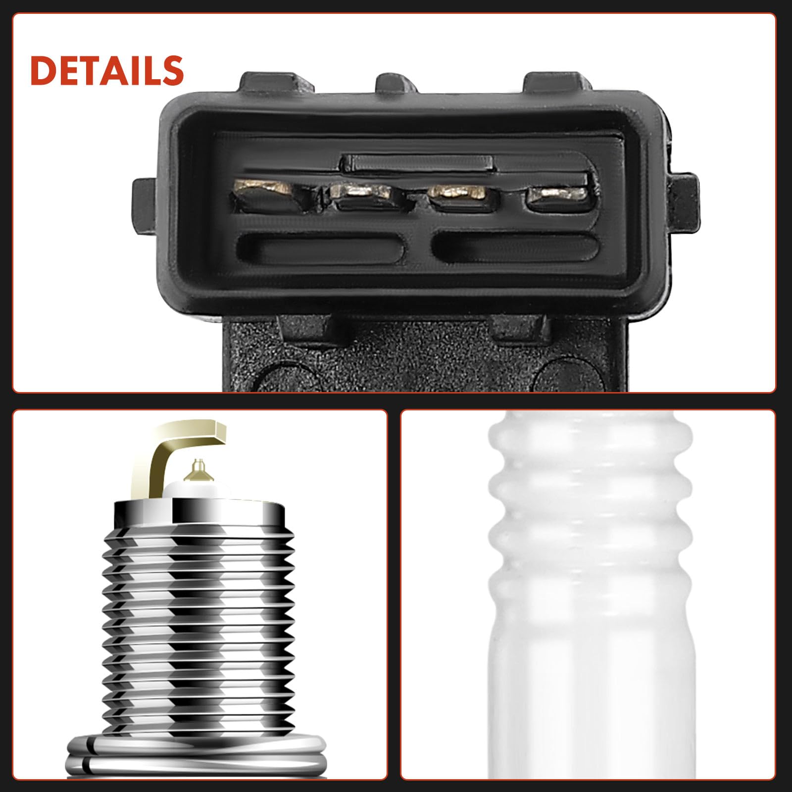 Frankberg bobina di accensione + 4 candele a 4 Poli 96213086 | Compatibile con: Saxo S0 S1,106 II 1A 1C