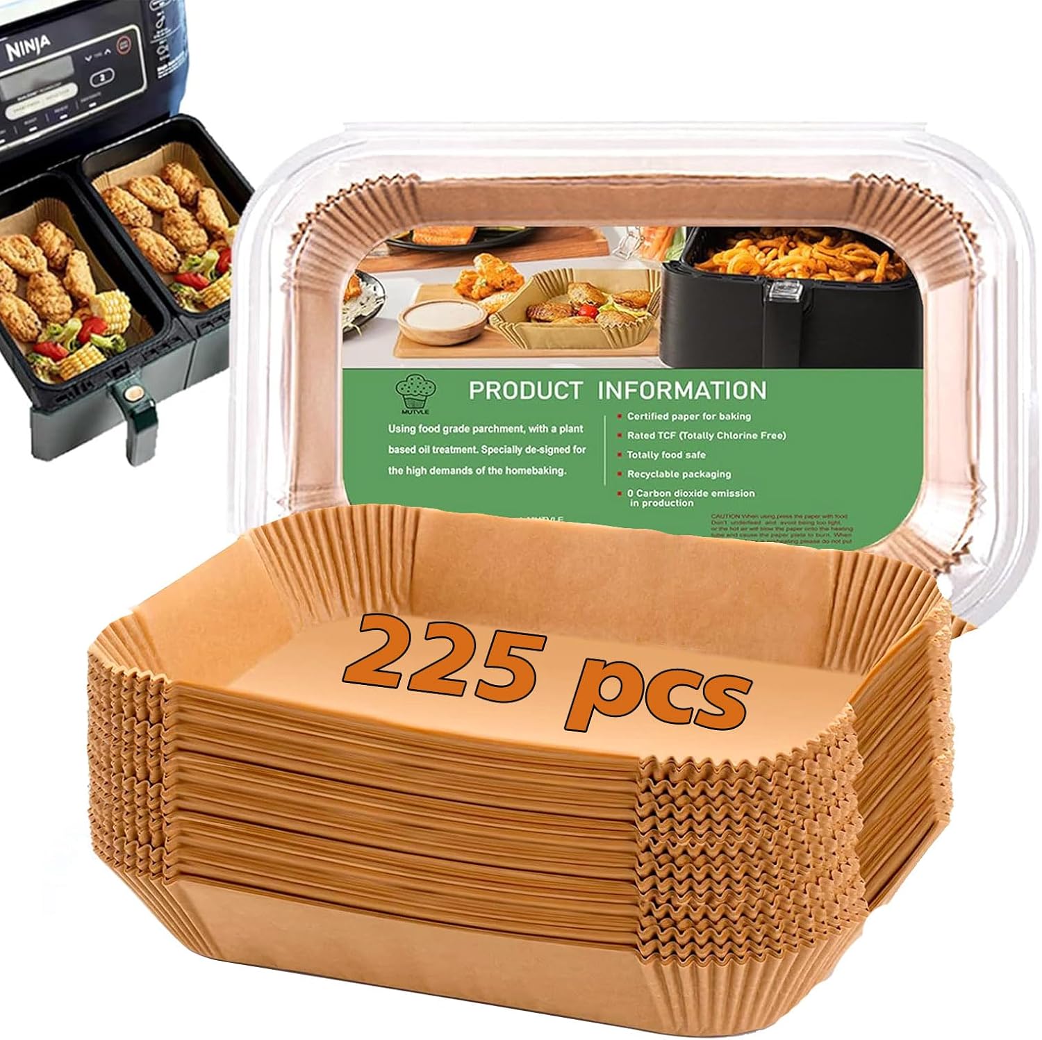 Air Fryer Liners for Ninja Dual, Air Fryer Parchment Paper Liners Disposable for Ninja DZ201, Ninja Foodi Liners, Disposable Ninja Dual Rectangular, AirFryer Paper Liners Rectangle Accessories Ninja Air Fryer Liners for Ninja Dual, Air Fryer Parchment Paper Liners Disposable for Ninja DZ201, Ninja Foodi Liners, Disposable Ninja Dual Rectangular, AirFryer Paper Liners Rectangle Accessories Ninja