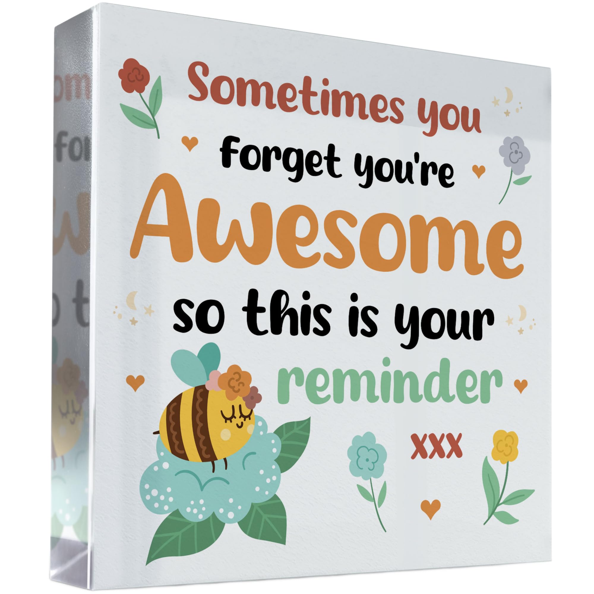 Red Ocean You Are Awesome Gift For Best Friend Acrylic Sign Friendship Sign Gifts for Women Best Friend Sentimental Sign Inspirational Gift for Cheer Up Women Keepsake