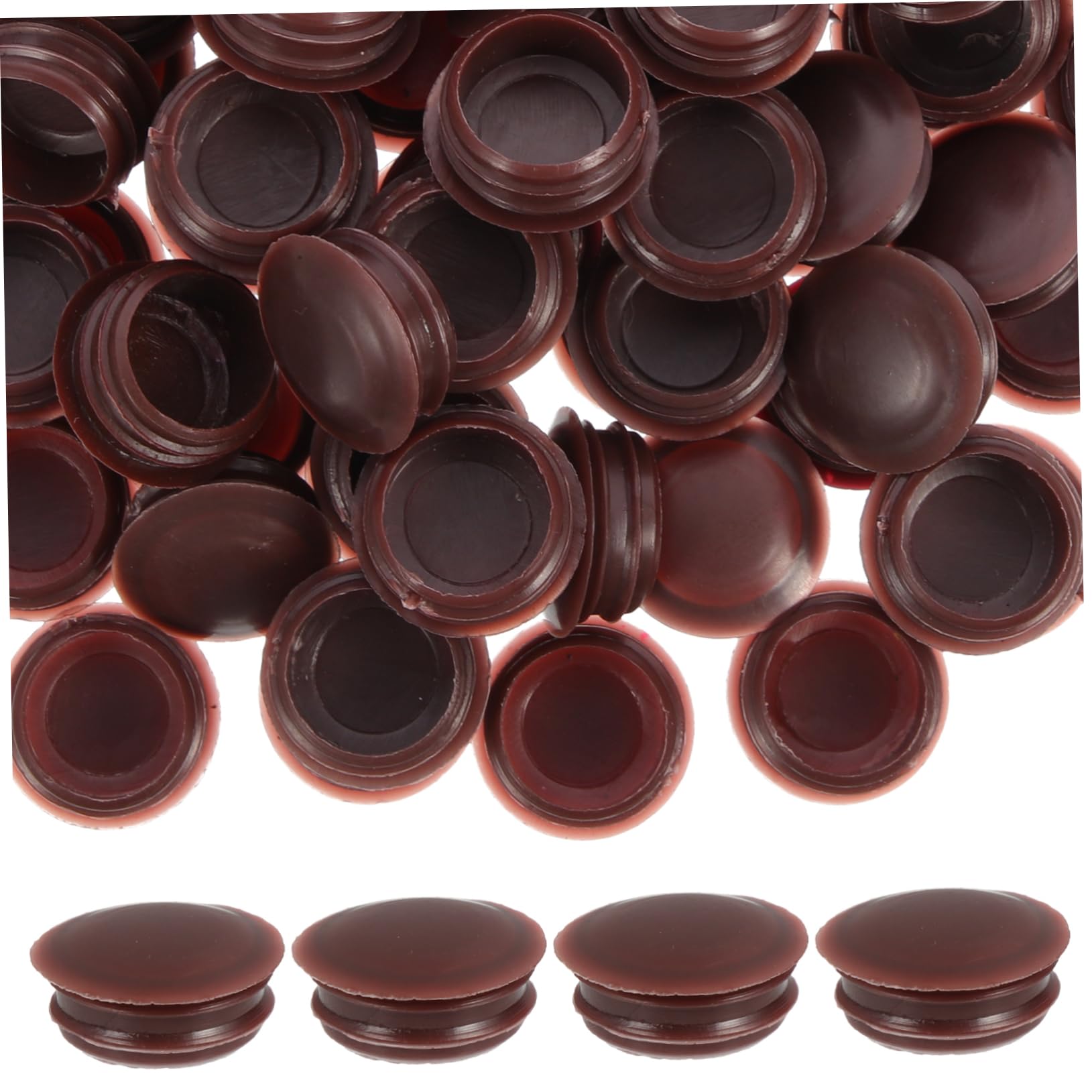 Holibanna 100Pcs Screw Hole Plugs for Furniture Reusable Decorative Button Caps Covers for Cabinets Desktops and Chair Legs Easy Installation and Safe Design