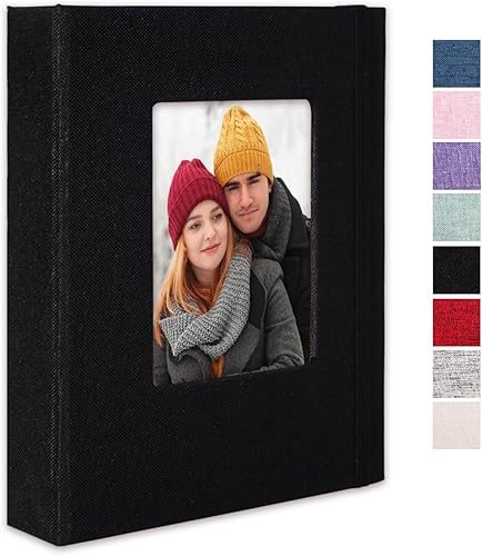 Miniatura 28 de Álbum de fotos de 8 x 10 pulgadas, paquete de 2 libros de fotos de lino, álbum de 26 páginas con capacidad para 52 fotos, carpeta de presentación