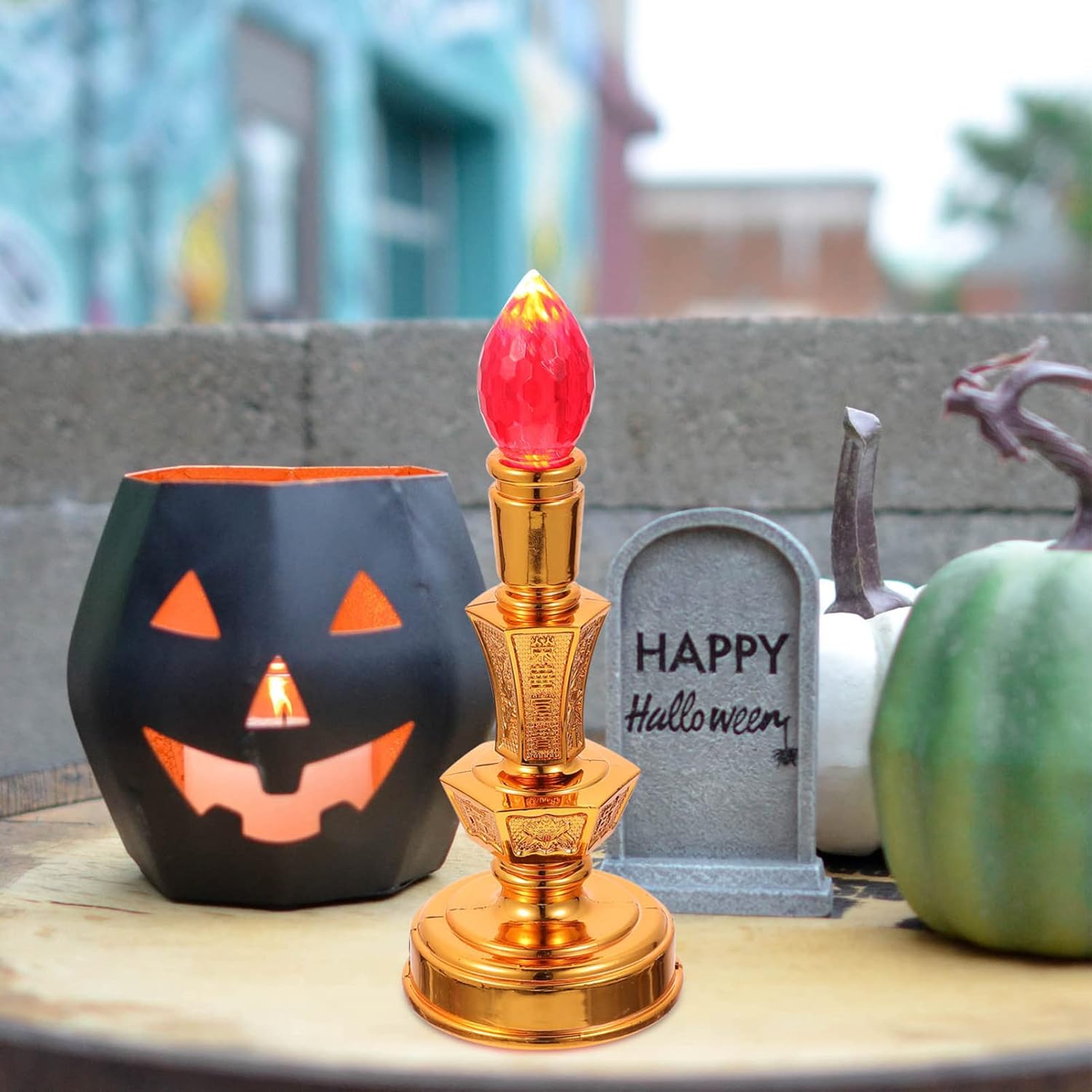 ORFOFE Electronic Household Vintage Delicate Electric Tea Accents Altar Led Faux Red Simulation Without Taper New Decor Candles Ancient Lights Lamps Lamp Wedding Votive Light Party