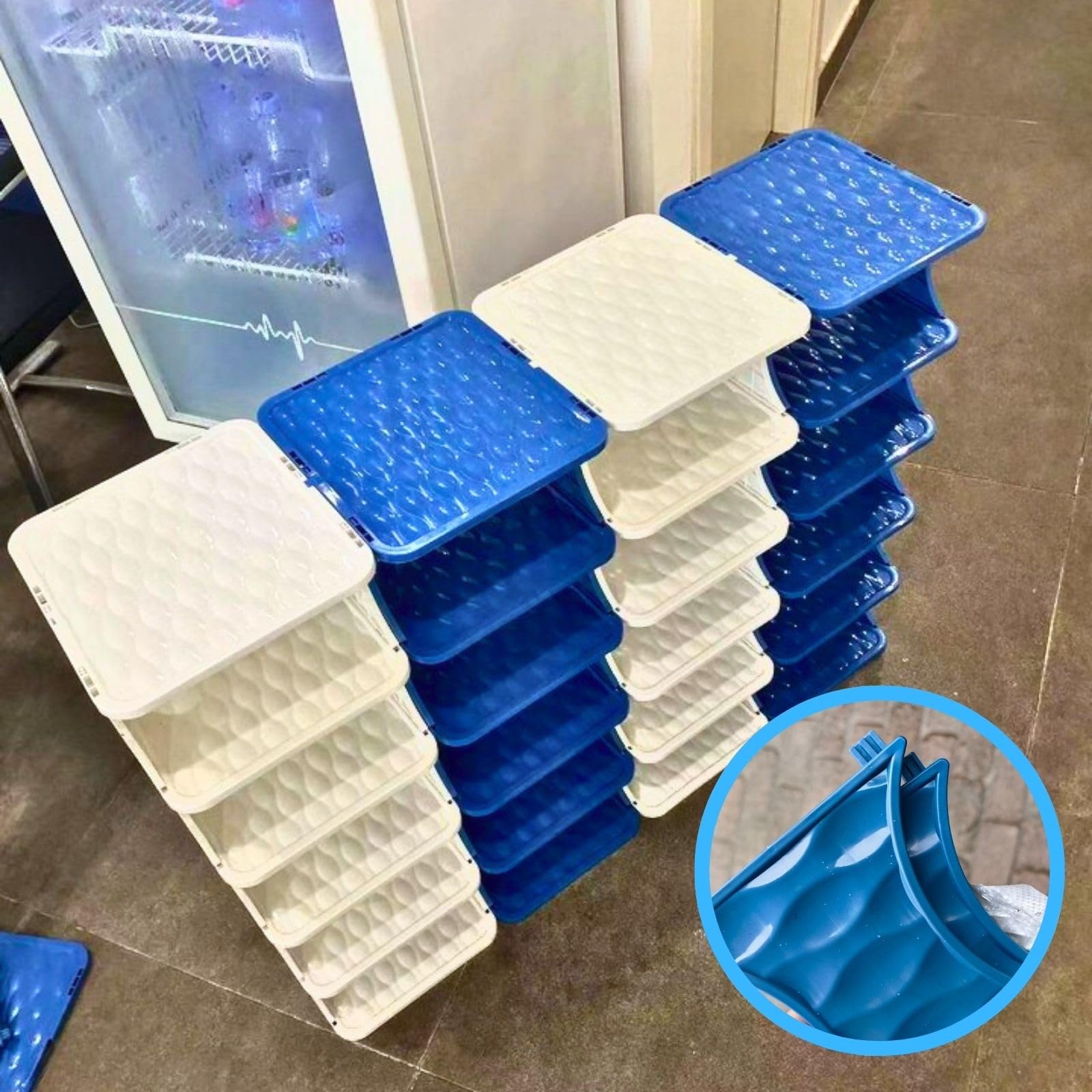 Zapatero Compacto de 4 Niveles Que Ahorra Espacio para Pasillo y Entrada. Armario Estrecho de plástico para Guardar Zapatos, Ideal para Armario y Sala de Estar. Diseño Elegante en