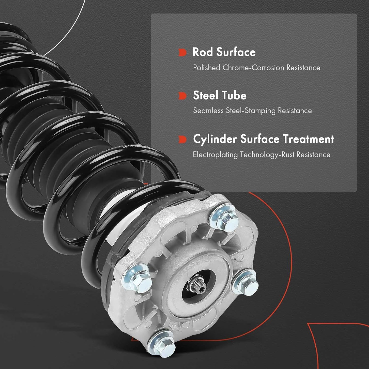 A-Premium Rear Pair (2) Complete Strut and Coil Spring Assembly Compatible with BMW G01 Series X3 2018 2019 2020 2021 2022, Driver and Passenger Side