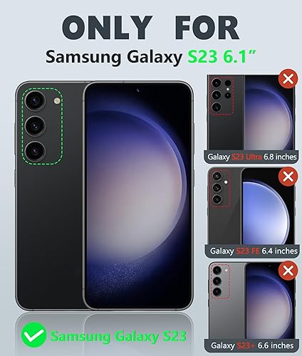 Miniatura 2 de FNTCASE Funda para Samsung Galaxy S23 funda protectora de doble capa resistente para teléfono celular, a prueba de golpes, con textura