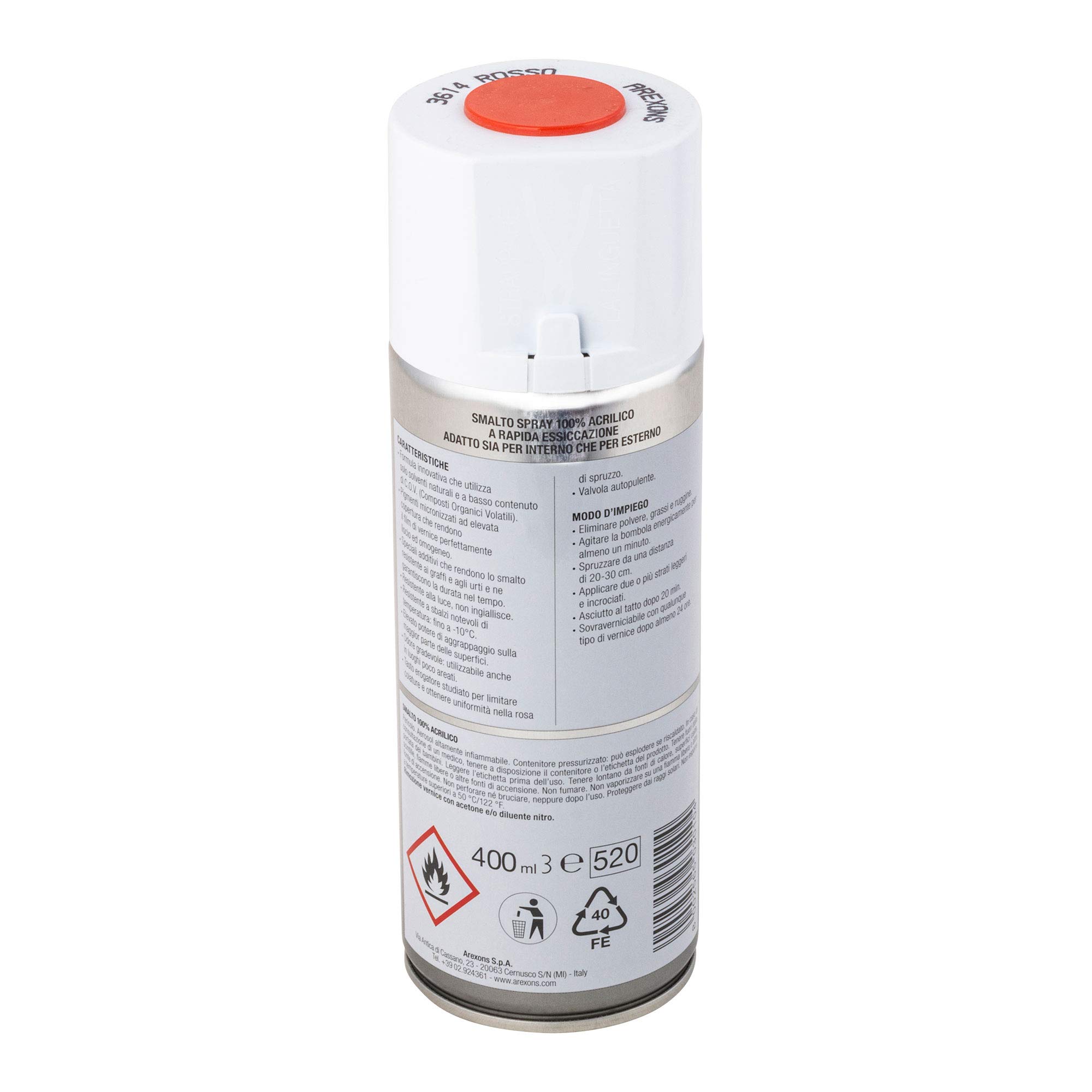 AREXONS Bombe de Peinture Moto Rouge / 400 ML Neuf