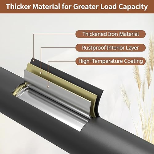 Miniatura 4 de LASZOLA Soporte para Plantas de Interior de 2 Niveles Negro para Maceteros de Flores Grandes y Altos de Servicio Pesado, Estante Vertical de Metal