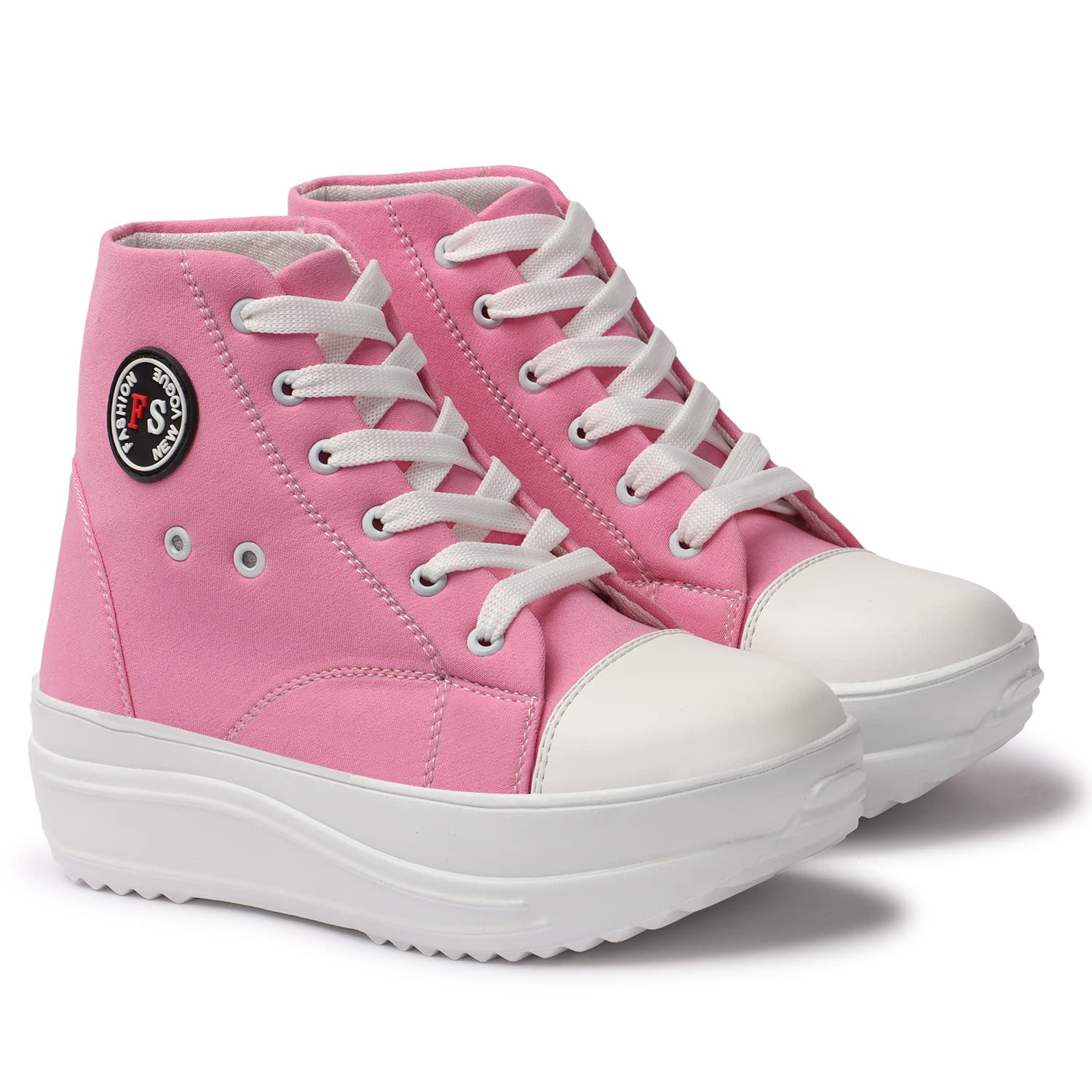 HimQuen High Heel Girls Boots Sneakers Shoes For Women Comfortable Lightweight Casual Outdoor Holiday Outings And Trendy For Special Occasion (Size UK8, Color Pink) (B0BYDS4X53) Amazon Price History, Amazon Price Tracker