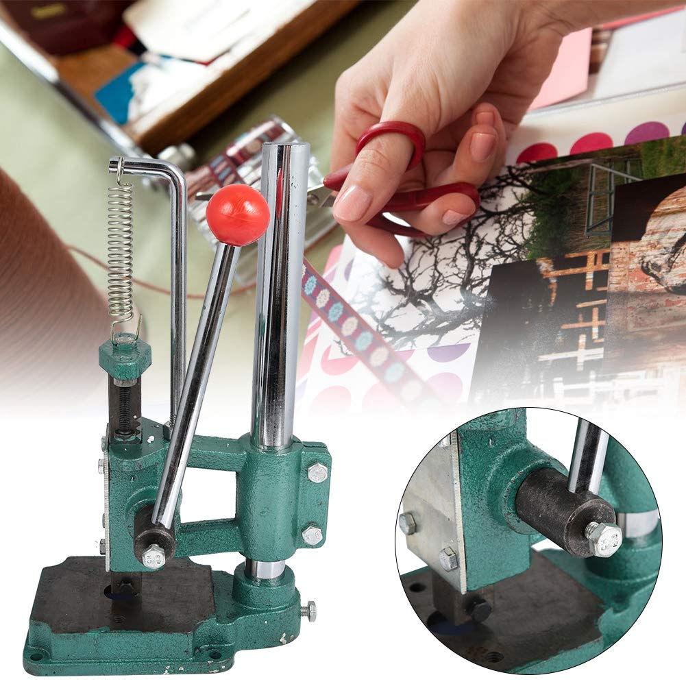 Máquina de Prensa Manual Pequeña, Máquina de Prensa Manual de Escritorio, Máquina Punzonadora, Engarzadora para Remache de Cuero, Botón a Presión, Ojal, Ojal, Perforadora de Ojal