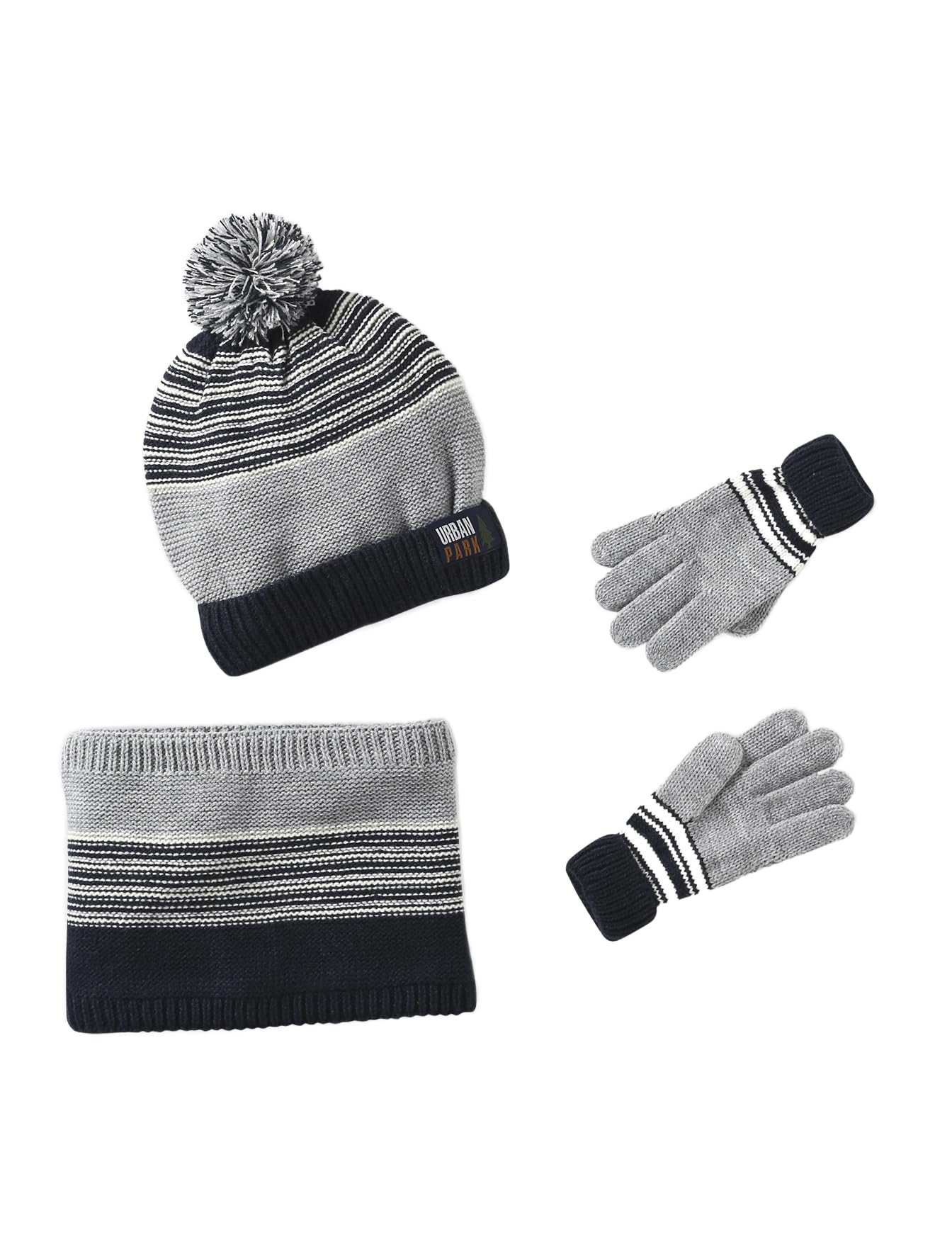 Bonnet garçon Vertbaudet avec snood et moufles assortis pour l'hiver
