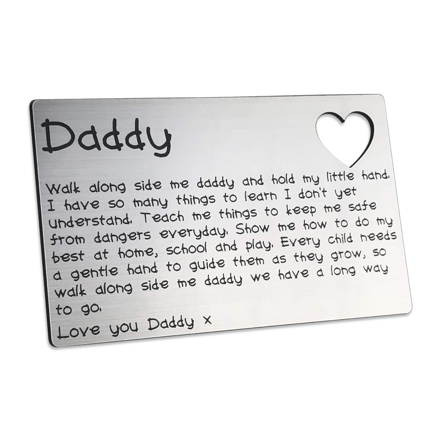 EngravityDaddy Father's Day Wallet Card Insert Cute Present Keepsake Gift Idea