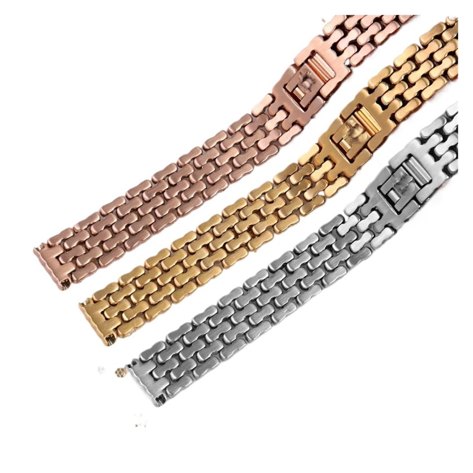 FYYFS Correa De Acero Precisión For Mujer, Pulsera Metal Universal, Cadena Reloj 10 Mm, 12, 14, 16 Y 18
