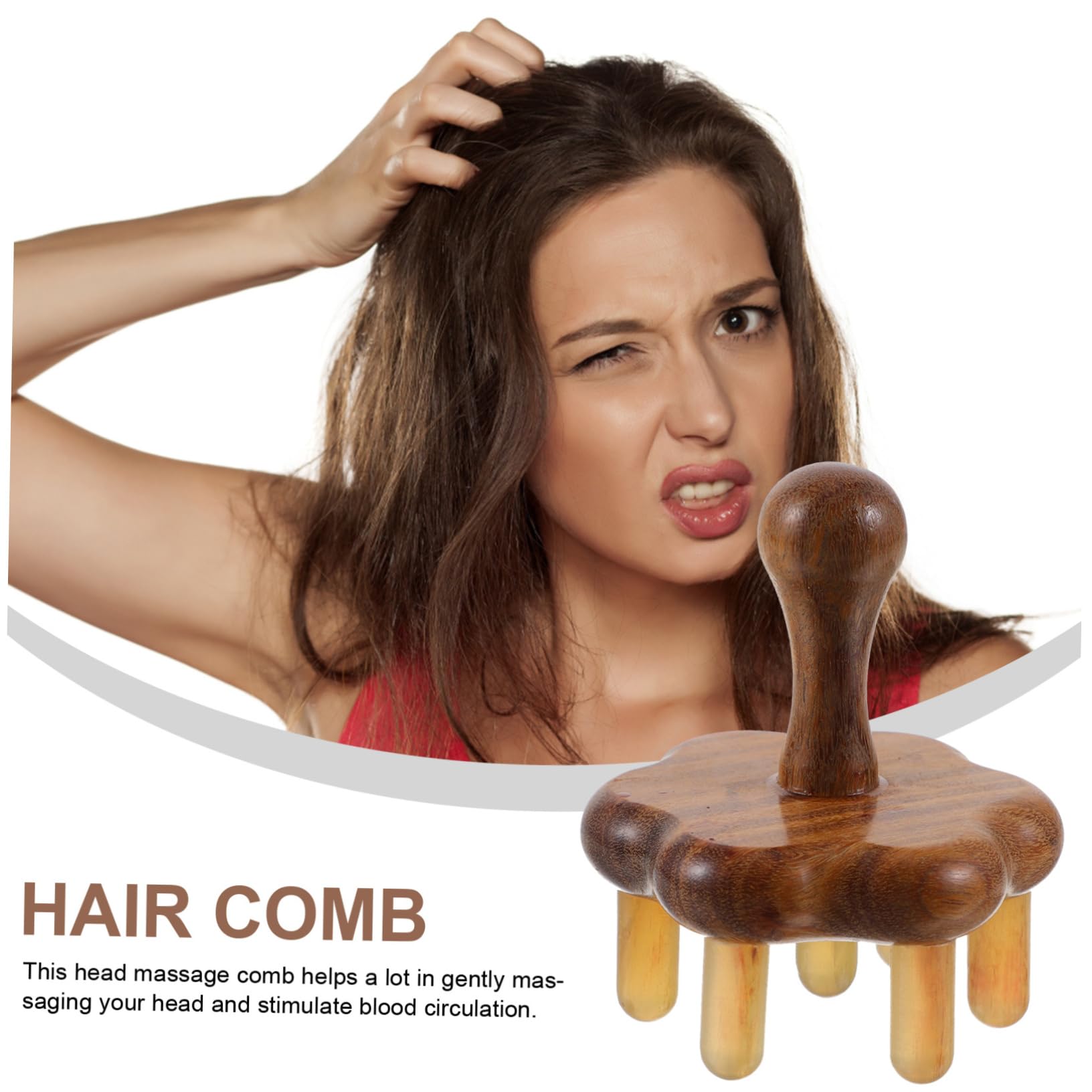 COLLBATH Massagekamm Für Kopfhaut Stressmassage-tool Massagegerät Für Kopfhaut Handheld-massage-werkzeug Antistatisches Design Durchblutungsförderung Geschenkidee Für