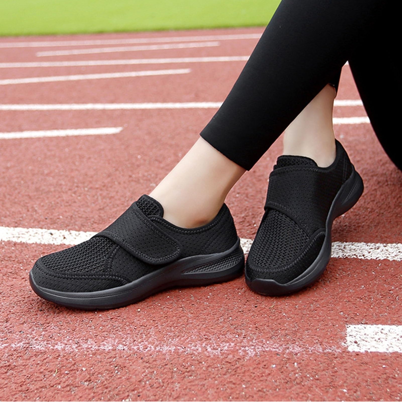 Chaussures diabétiques pour Femmes, réglables et Respirantes, Chaussures diabétiques pour Femmes, Soutien de la voûte Plantaire, Chaussures pour œdèmes pour Pieds gonflés