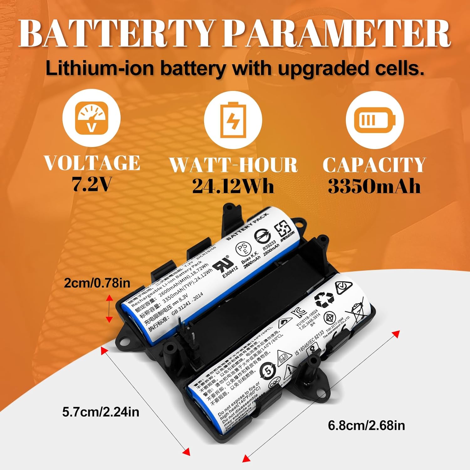 Replacement for Bose Battery 080061, 080065, 829049-0210,etc. Compatible with Bose Soundlink Revolve+ 2 Portable Bluetooth Speaker
