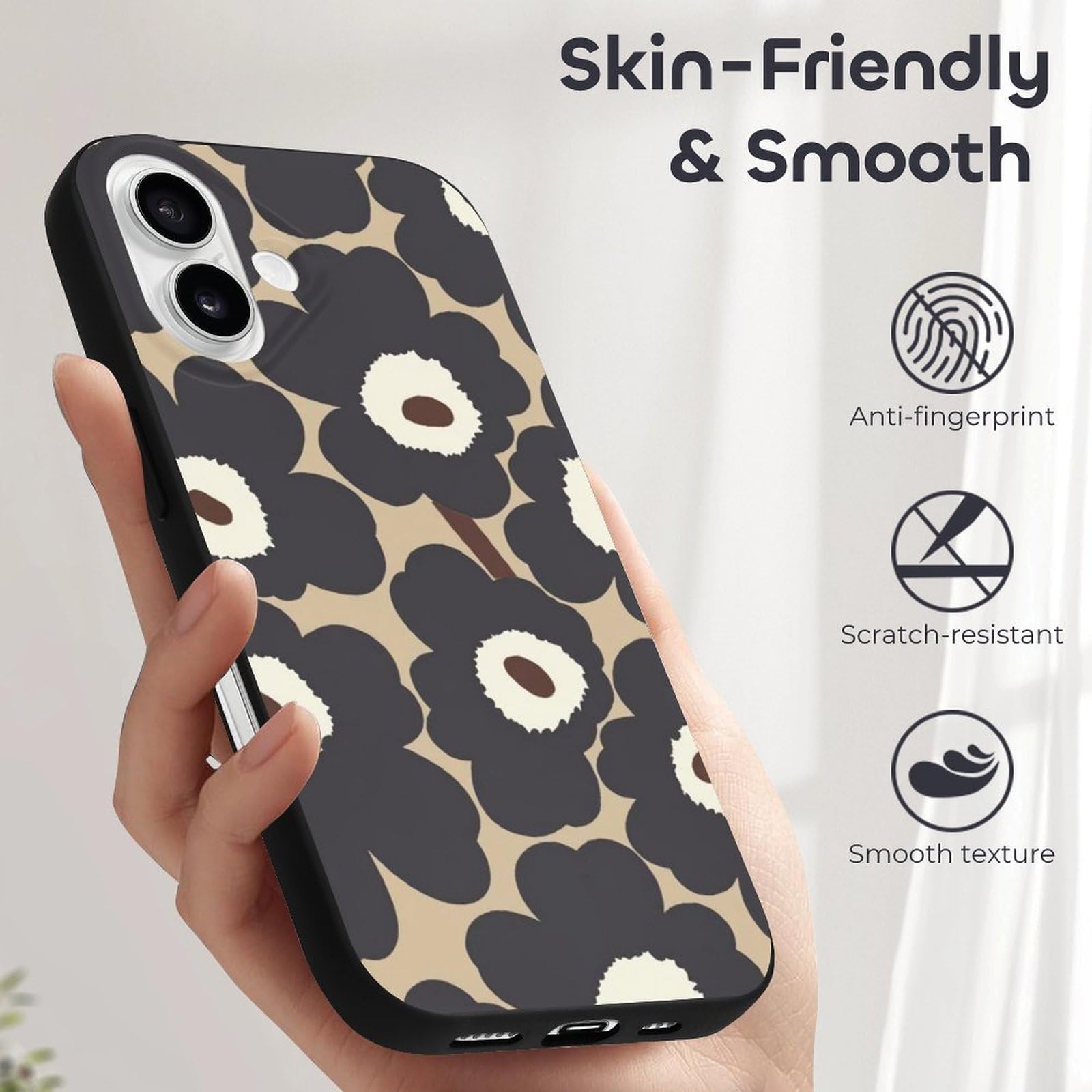 Amazon.co.jp: STEBVI iPhone16 ケース マリメッコ 花柄 TPU