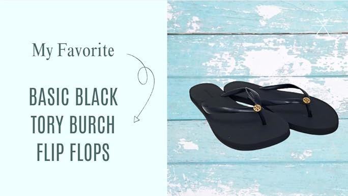 Tory Burch ブラック フリップフロップ サンダル Tory Burch ブラック フリップフロップ サンダル Tory Burch