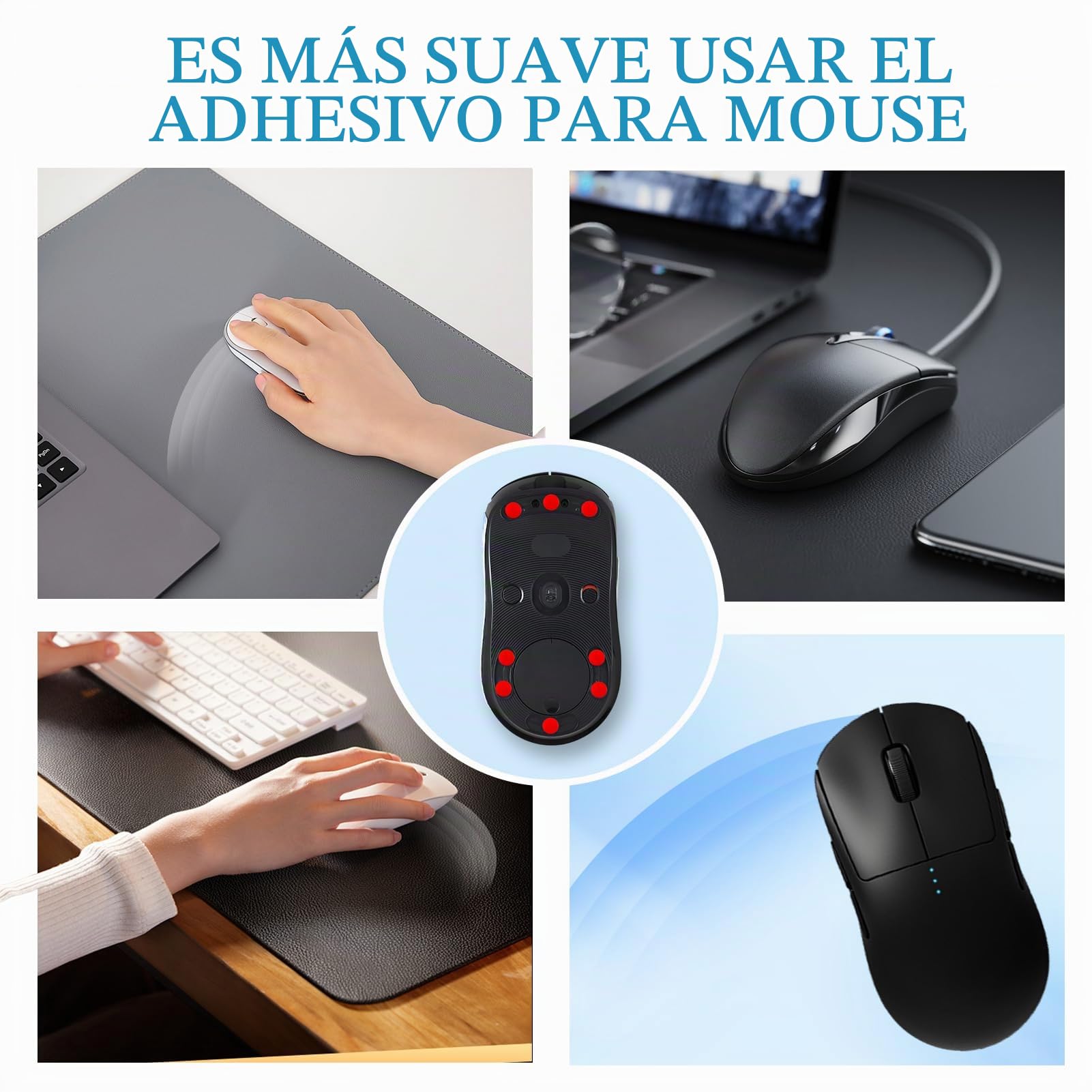 Juego de 40 Patines de ratón para Logitech G Pro inalámbricos, pies de ratón Ultra rápidos para Logitech G Pro inalámbrico, ratón Dot Skate, Bordes Redondeados, propiedades de Deslizamiento