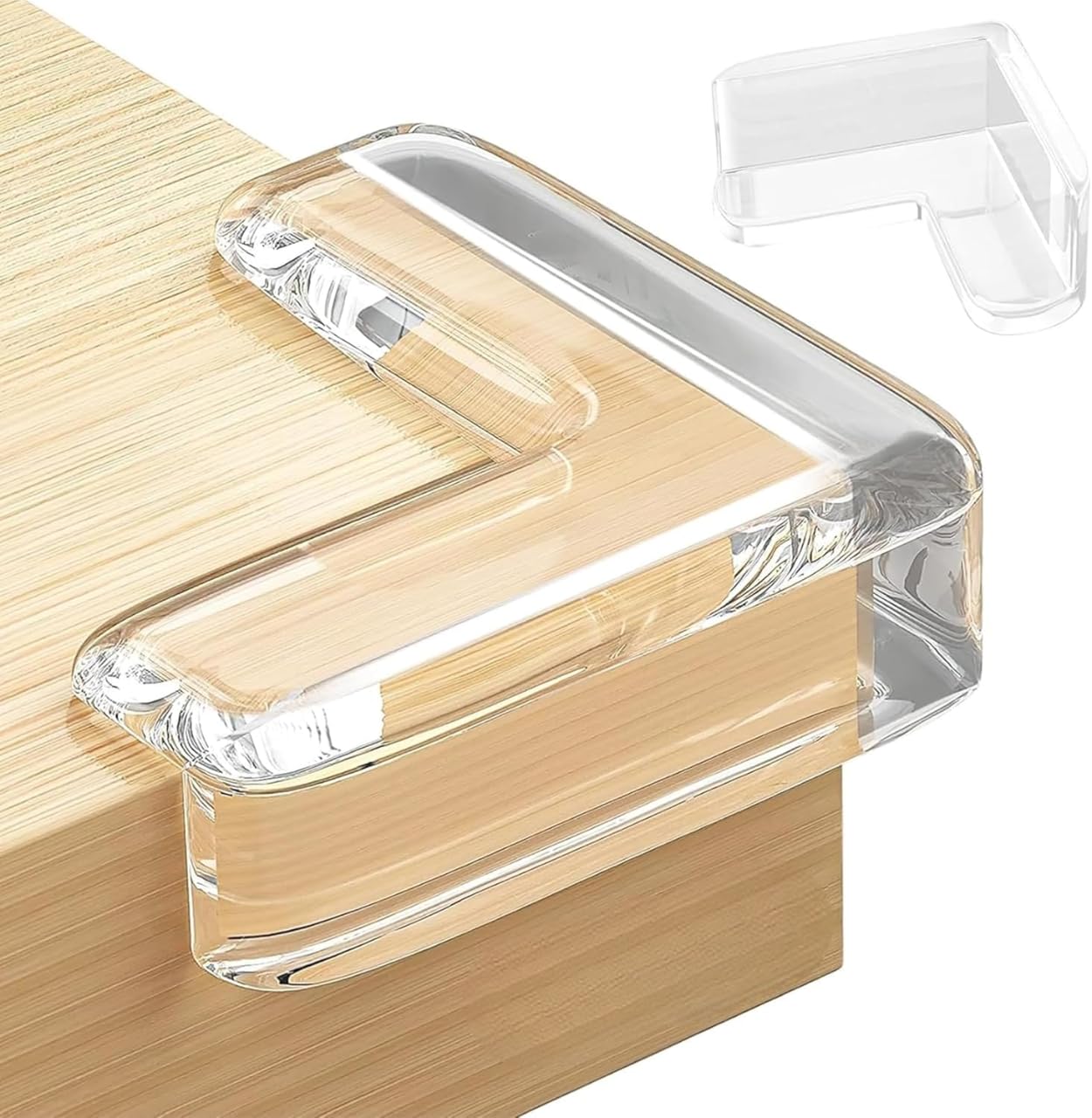 Transparent Corner Guard – Clear Silicone Safety Edge Protector for Baby Proofing Tables, Furniture & Sharp Corners Pack of 4