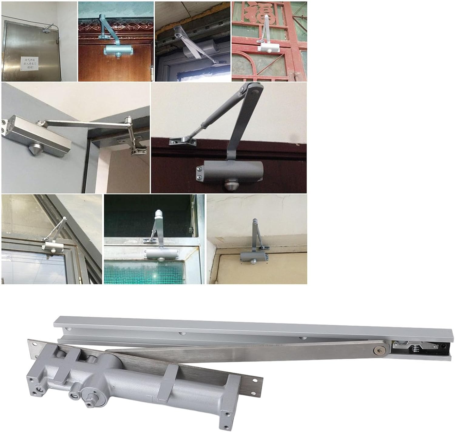 Jectse 調整可能な安全性のスプリング油圧ドアは、商業および住宅用の亜鉛合金材料に近い、最大222kgのドアに適しています