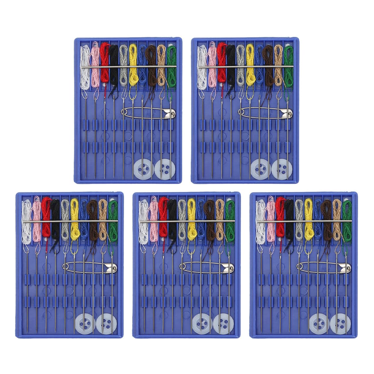 Confezione da 5 Mini Kit da Cucito Kit da Cucito Portatile da Viaggio Set di Aghi e Filo di Emergenza Kit da Cucito Compatto per Principianti Adulti Amici Famiglia Accessori da Cucito utili